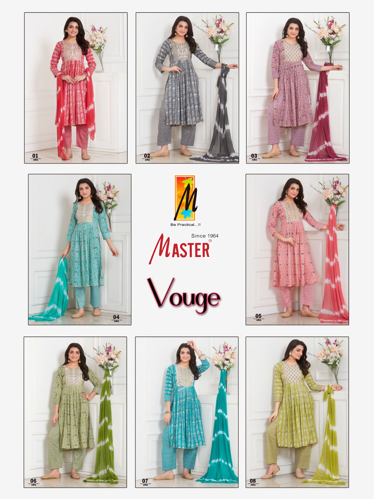 Master Vouge Printed Readymade Suits Catalog
